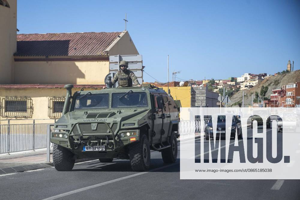 The Army patrols the El Tarajal highway. Army vehicles patrol the El Tarajal highway on August 28, 2026, in Ceuta, Spain. The Ceuta Criminal Court has ordered the expulsion from Spain of eleven Moroccan citizens arrested for their involvement in Thursday’s attack on a military patrol from the Regulars Group in the Benzú area, after they accepted a two-year prison sentence for the crime of assaulting law enforcement officers. AUGUST 28, 2026 PIXELATED MIGRATION CRISIS Ceuta Ceuta, Spain