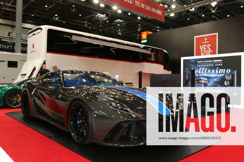 Ferrari 812 GTS by NOVITEC N LARGO S CARBON, 1 of 1, at the Dembell Motorhome luxury motorhome booth, Caravan Salon Düsseldorf, August 28, 2026, Messe Düsseldorf, the world’s leading trade fair for mobile travel, the world’s largest trade fair for motorhomes and caravans, camping and caravanning, mobile vacations, Düsseldorf D
