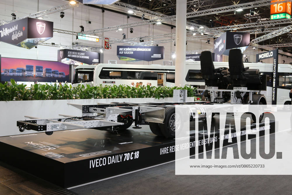 Iveco Daily 70C18 chassis at the Morelo booth, Caravan Salon Düsseldorf, August 28–September 6, 2026, Messe Düsseldorf, the world’s leading trade fair for mobile travel, the world’s largest trade fair for motorhomes and caravans, camping and caravanning, mobile vacations, Düsseldorf D