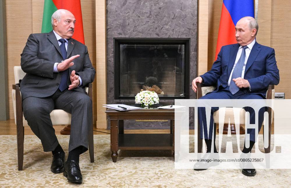 Russia Belarus 9230937 29.08.2026 Russian President Vladimir Putin and Belarusian President Alexander Lukashenko, left, attend a meeting at the Novo-Ogaryovo state residence, outside Moscow, Russia. Kirill Zykov Sputnik Novo-Ogaryovo Moscow region Russia