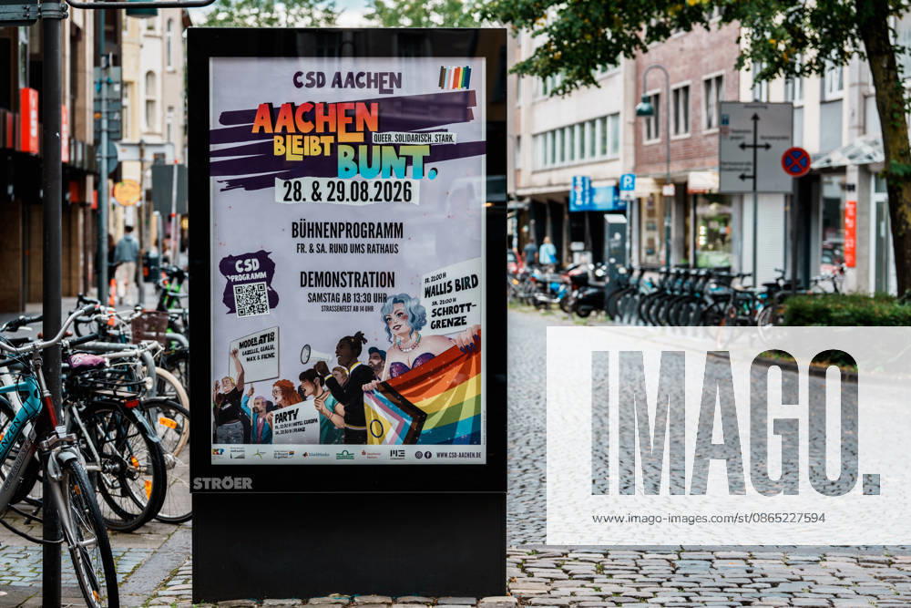 Germany, Aachen CSD, Aachen Pride 2026, Christopher Street Day, Parade, Equality, Anti-queer sentiment, Trans rights, Equal rights, Aachen bleibt Bund, Sign, Announcement, Program
