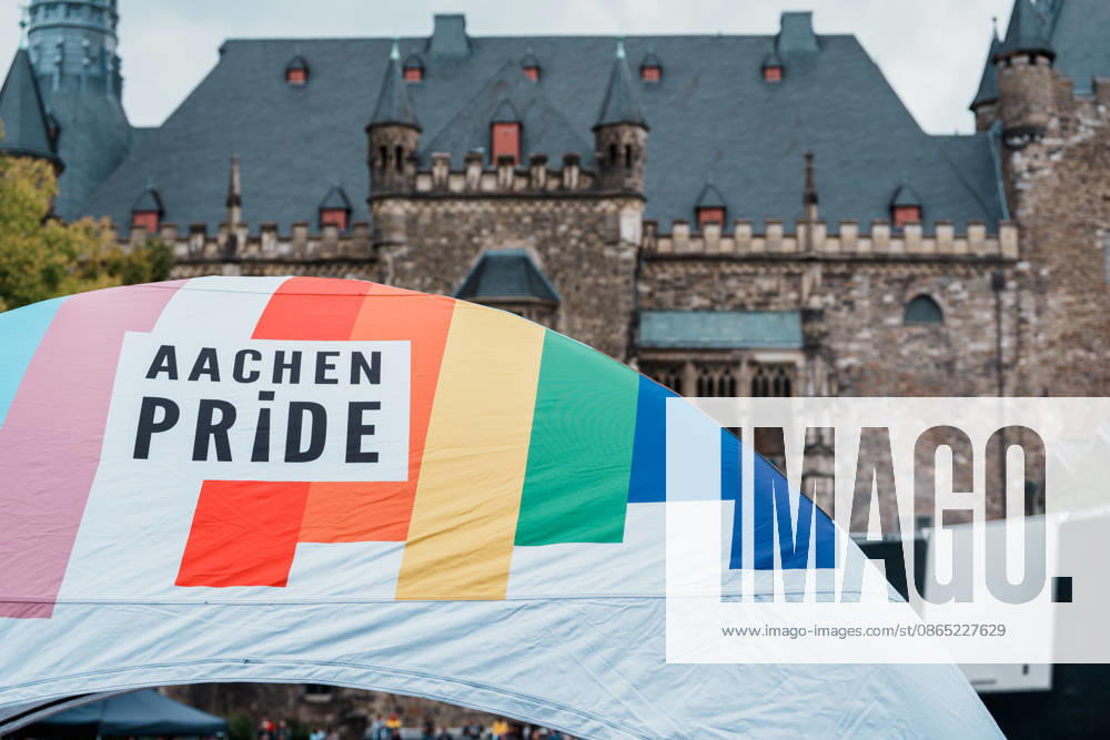 Germany, Aachen CSD, Aachen Pride 2026, Christopher Street Day, parade, equality, anti-queer sentiment, trans rights, equal rights, rainbow in front of City Hall on the Katschhof