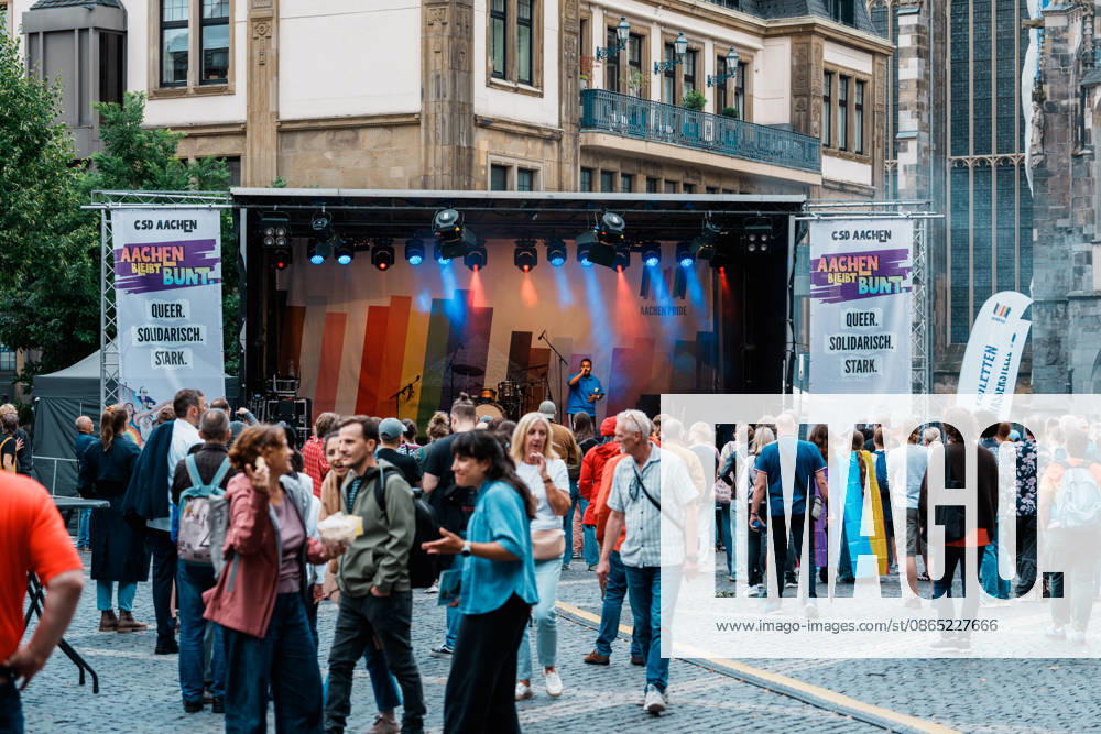 Germany, Aachen CSD, Aachen Pride 2026, Christopher Street Day, parade, equality, anti-queer sentiment, trans rights, equal rights, Katschhof stage between the cathedral and city hall, singer Queen Mahoro
