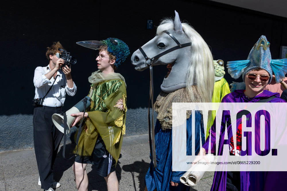 Costume Parade at the Deutsche Oper Berlin, Germany, Berlin, August 29, 2026. With the slogan Unless the People Live Here, the Deutsche Oper Berlin kicked off its new season. Numerous visitors dressed up in costumes from the opera’s wardrobe and, together with a choir, marched through Berlin’s Charlottenburg district in a costume parade.