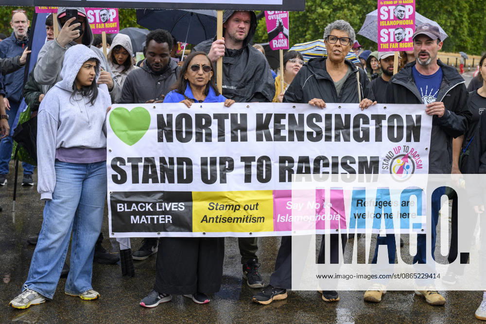 Stand Up To Racism Protest Against UKIP Demonstration LONDON, UNITED KINGDOM - AUGUST 29: Protesters take part in a counter-demonstration organised by Stand Up To Racism group against the anti-Islam demonstration organised by the right wing UK Independence Party (UKIP) in London, United Kingdom on August 29, 2026. Ray Tang Anadolu London United Kingdom. Editorial use only. Please get in touch for any other usage.