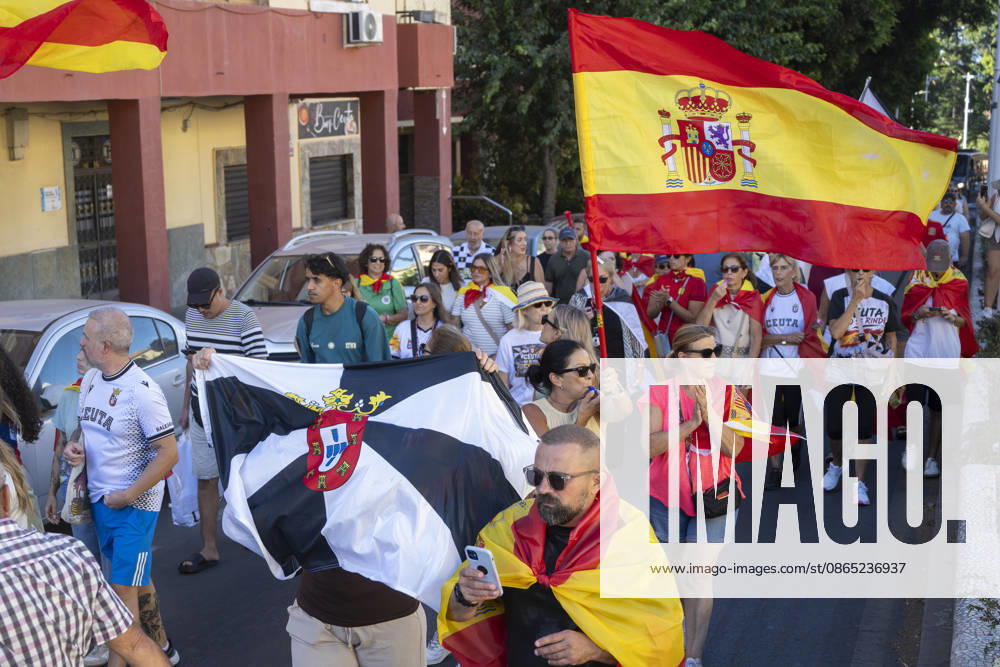Peaceful demonstration organized by neighborhood associations in Ceuta. Dozens of people during a peaceful demonstration on August 29, 2026, in Ceuta, Spain. The demonstration, which was distinctly peaceful in nature, was organized by several neighborhood associations under the slogan Ceuta United, Ceuta at Peace Another march scheduled for tonight was ultimately canceled by its organizers to prevent people who incite violence from joining them, following warnings about the possible arrival of extremist groups. AUGUST 29, 2026, Ceuta, Spain