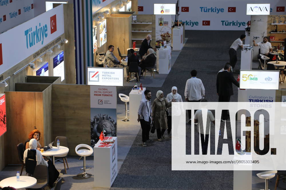63rd Damascus International Fair DAMASCUS, SYRIA - AUGUST 30 : Turkish companies show interest in the 63rd Damascus International Fair held in Damascus, displaying their products and services across 33 stands in various sectors including construction, food, chemicals, technology, energy, and industry on August 30, 2026 in Damascus, Syria. Hisam Hac Omer Anadolu Damascus Suriye. Editorial use only. Please get in touch for any other usage.