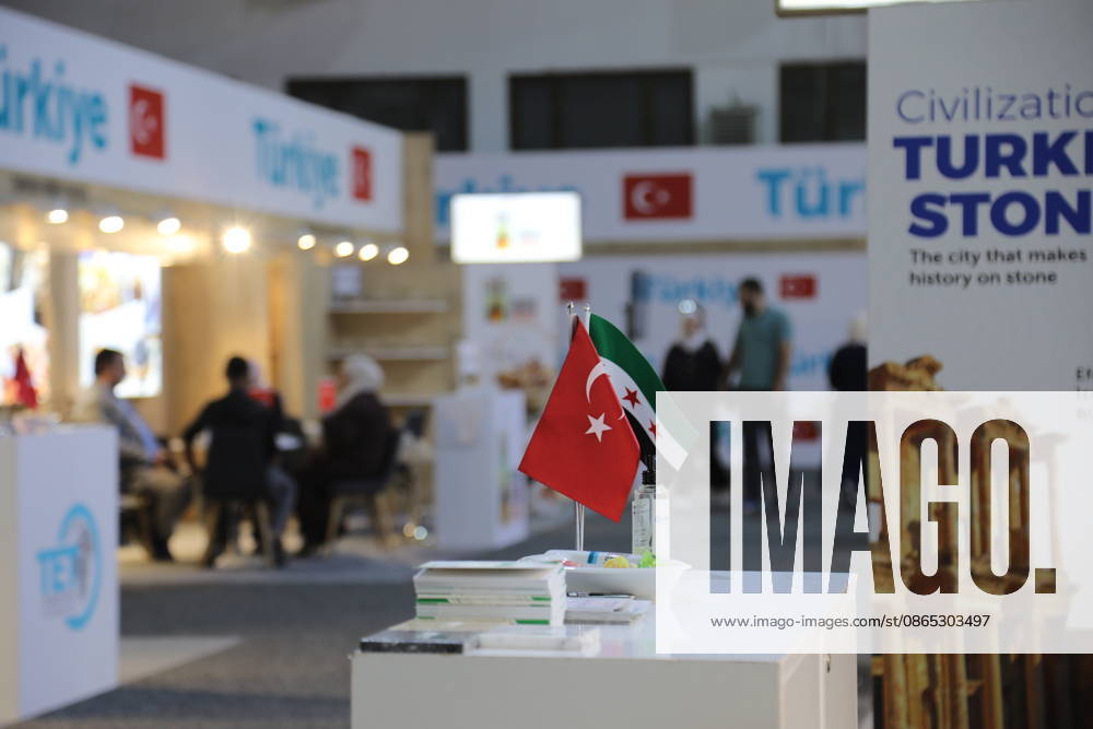 63rd Damascus International Fair DAMASCUS, SYRIA - AUGUST 30 : Turkish companies show interest in the 63rd Damascus International Fair held in Damascus, displaying their products and services across 33 stands in various sectors including construction, food, chemicals, technology, energy, and industry on August 30, 2026 in Damascus, Syria. Hisam Hac Omer Anadolu Damascus Suriye. Editorial use only. Please get in touch for any other usage.