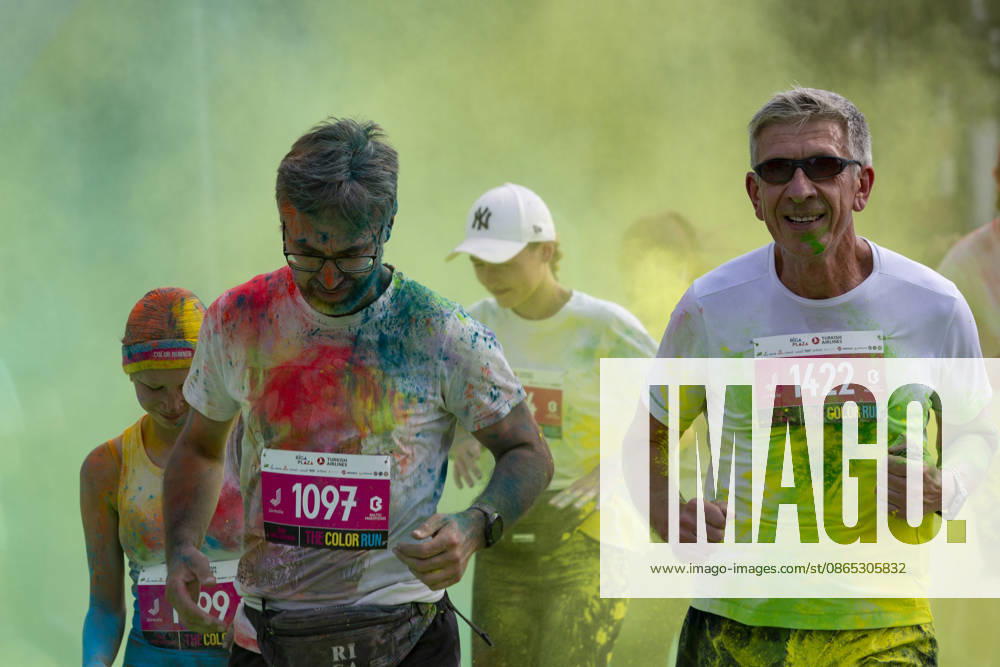 Jurmala, Latvija: People take part in the Color Run in Jurmala, Latvia, Aug. 30, 2026. The 5 km race was held in Jurmala. Jurmala Latvija - ZUMAp305 20260830_zip_p305_013