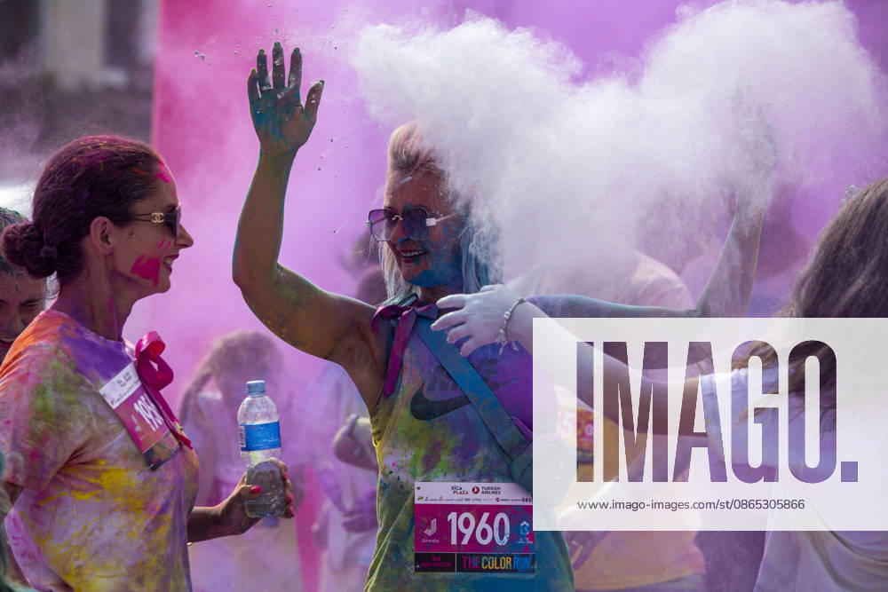 Jurmala, Latvija: People take part in the Color Run in Jurmala, Latvia, Aug. 30, 2026. The 5 km race was held in Jurmala. Jurmala Latvija - ZUMAp305 20260830_zip_p305_012