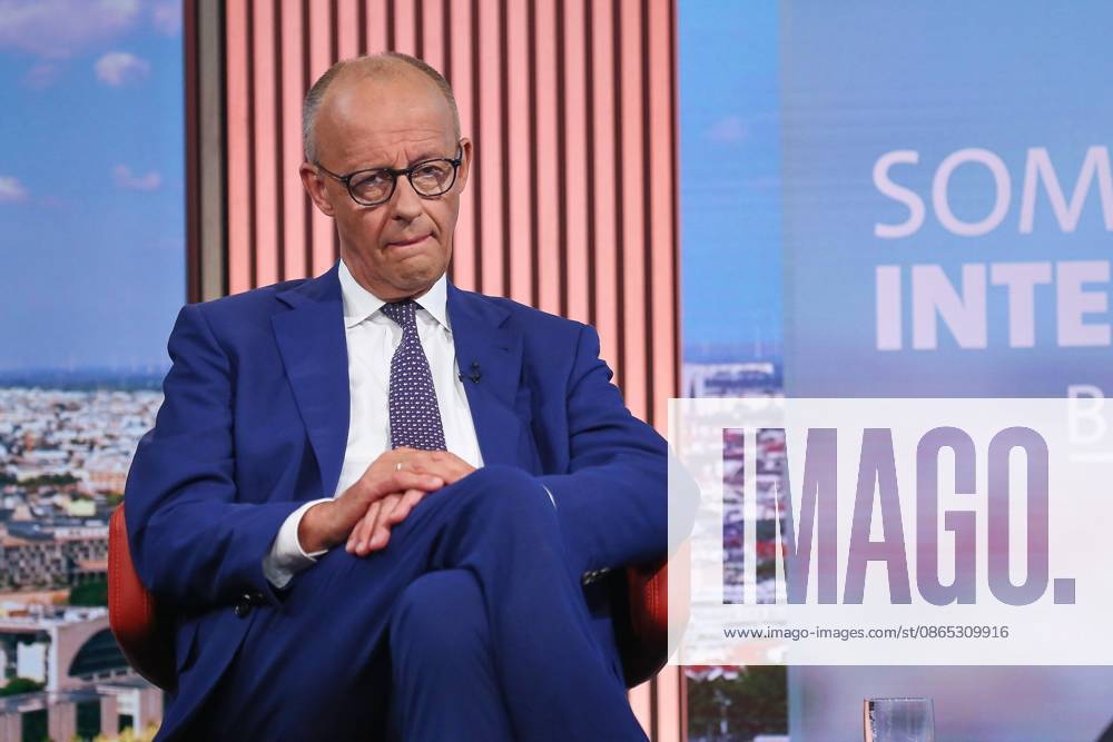 ARD Capital Studio Summer Interview: Chancellor Friedrich Merz of the CDU Arrives for the Interview
