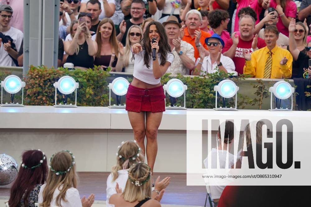ZDF Fernsehgarten 2026: Vanessa Mai at the ZDF Fernsehgarten, themed Schlager Party, on August 30, 2026, in Mainz, Rhineland-Palatinate, ZDF Fernsehgarten