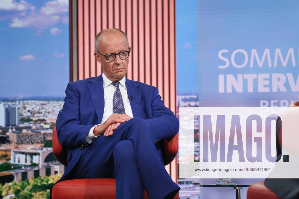 ARD Capital Studio Summer Interview with Federal Chancellor Friedrich Merz (CDU) in the studio