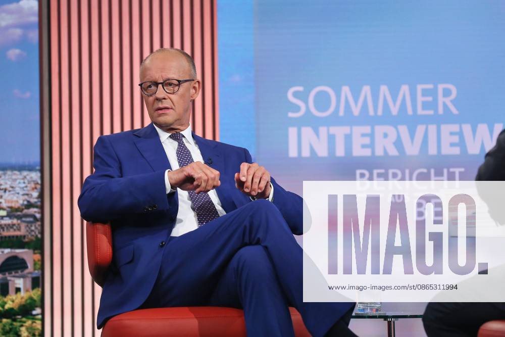 ARD Capital Studio Summer Interview with Federal Chancellor Friedrich Merz (CDU) in the studio