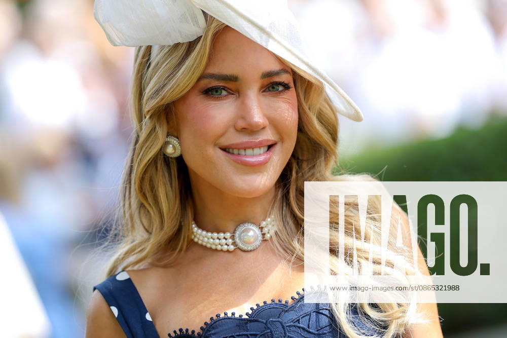 Dutch model Sylvie Francoise Meis visits the racetrack in Iffezheim for the horse race held in conjunction with the 156th Casino Baden-Baden Golden Whip Prize, Baden-Baden, Germany