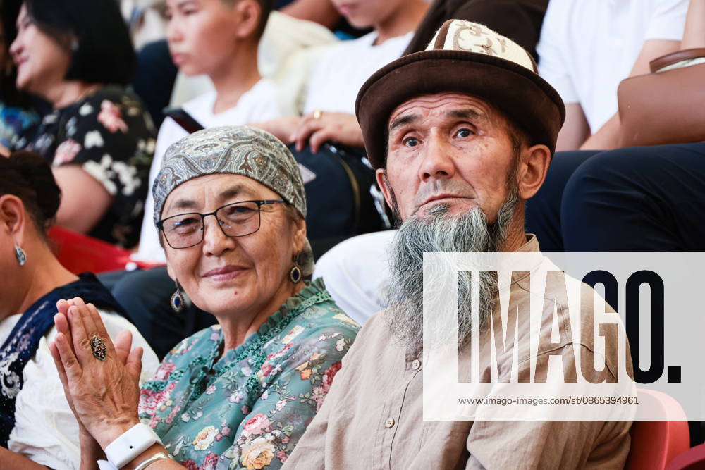 KYRGYZSTAN, BISHKEK - AUGUST 31, 2026: Members of the public in traditional clothes at the opening ceremony of the 2026 World Nomad Games at Bishkek Arena. Kirill Kukhmar TASS 96905040