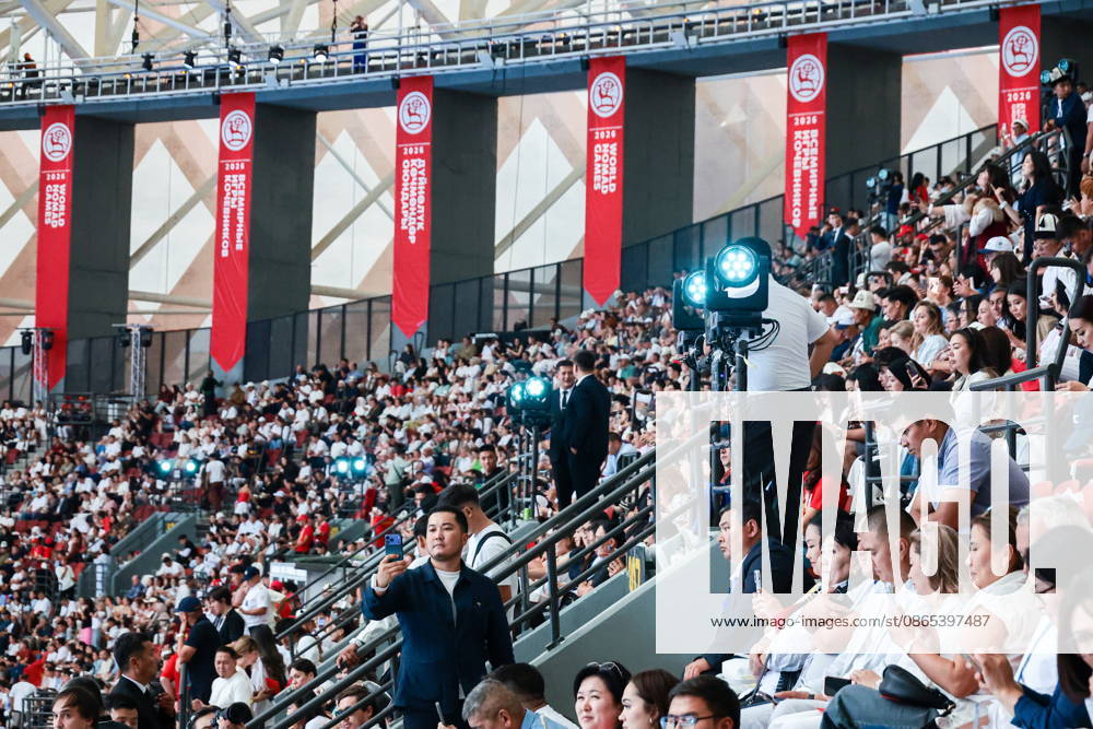 KYRGYZSTAN, BISHKEK - AUGUST 31, 2026: Members of the public at the opening ceremony of the 2026 World Nomad Games at Bishkek Arena. Kirill Kukhmar TASS 96905483