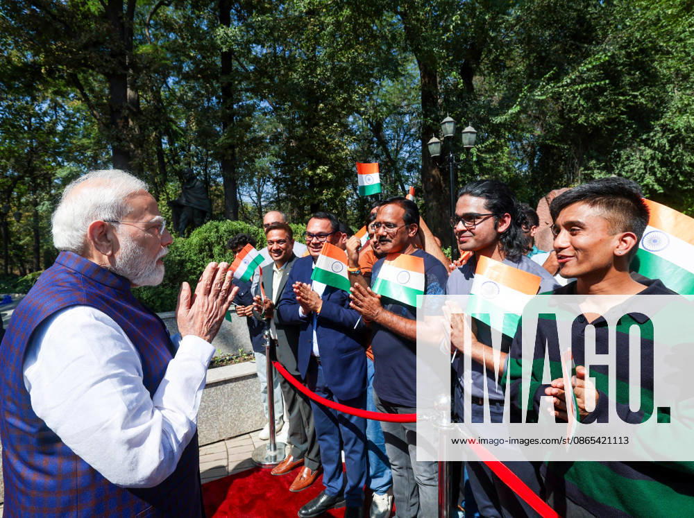 PM Modi Meets Indian Diaspora in Bishkek After Paying Tribute at Mahatma Gandhi Memorial Bishkek Kyrgyzstan , Aug 31 (ANI): Prime Minister Narendra Modi meets members of the Indian diaspora after paying tribute at the Mahatma Gandhi Memorial, in Bishkek on Monday. (Narendra Modi Photo Gallery ANI Photo) Bishkek Kyrgyzstan