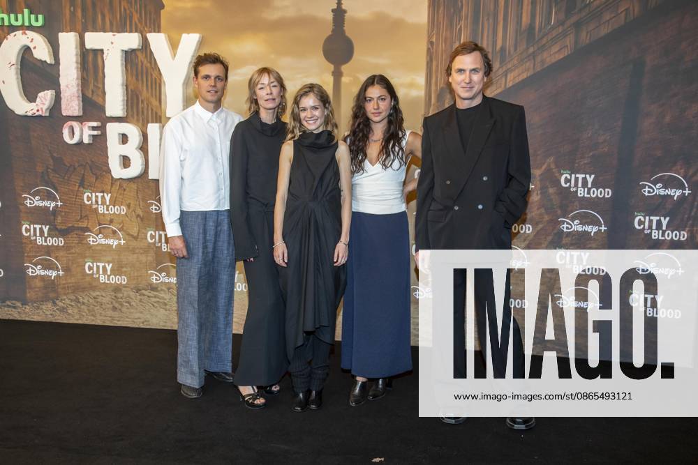 ABB CITYBLOOD: Jenny Schily, Lea Drinda, Soma Pysall, and Lars Eidinger attend the premiere of the German Hulu Original series *City of Blood* at Kino International on August 31, 2026, in Berlin, Germany
