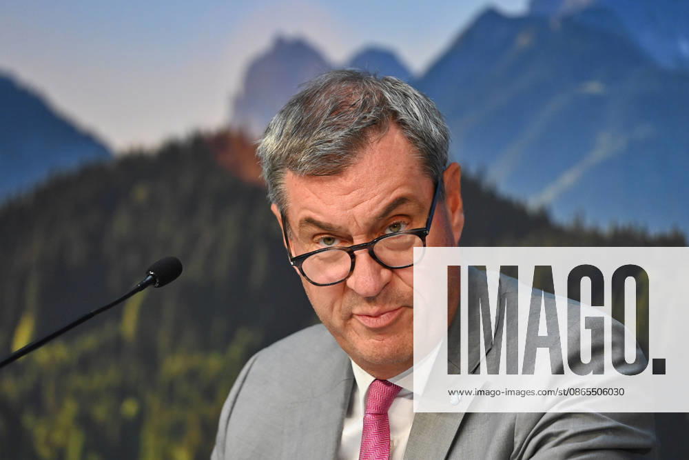 Markus SOEDER, Minister-President of Bavaria and CSU Chairman, wearing glasses; single frame; cropped image; portrait; press conference of the Bavarian State Government following a cabinet meeting on September 1, 2026, at the Prinz Carl Palais in Munich