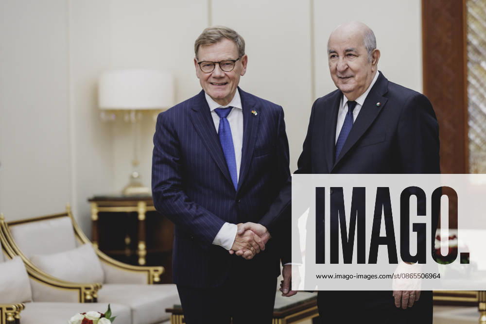 L R Johann Wadephul (CDU), Federal Minister of Foreign Affairs, and Abdelmadjid Tebboune, President of Algeria, photographed during a joint meeting in Algiers on September 1, 2026. Photographed on behalf of the Federal Foreign Office, Algiers, Algeria