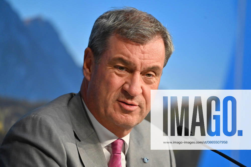 Markus SOEDER, Minister-President of Bavaria and CSU Chairman, single image, cropped close-up, portrait, press conference of the Bavarian State Government following a cabinet meeting on September 1, 2026, at the Prinz Carl Palais in Munich