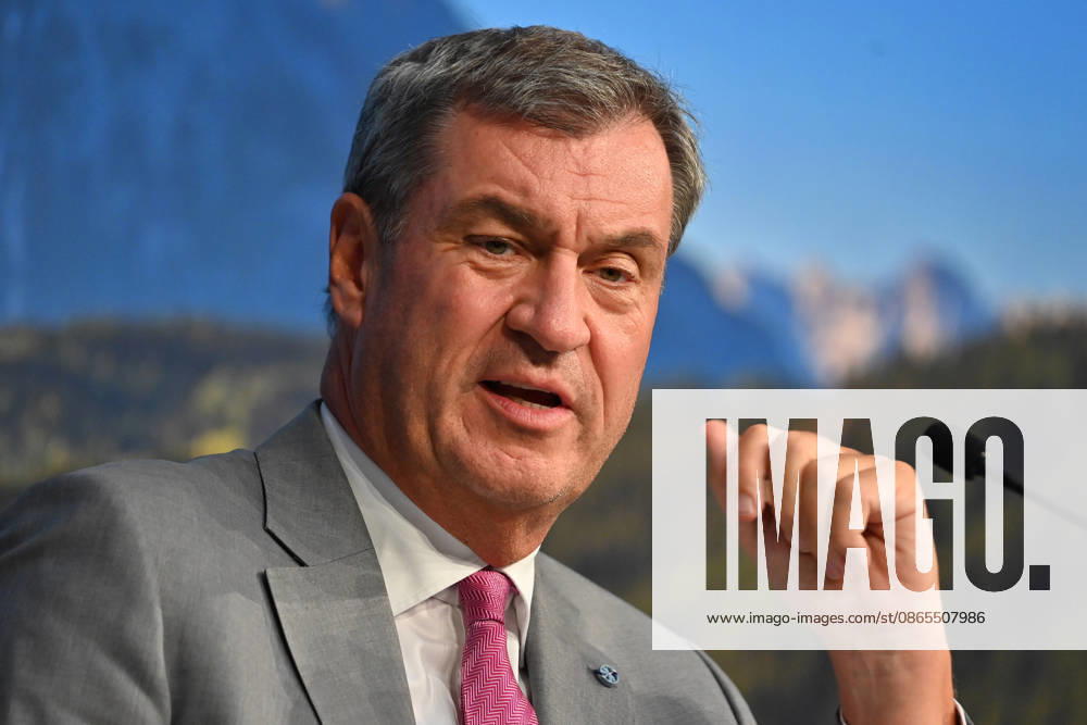 Markus SOEDER, Minister-President of Bavaria and CSU Chairman, gesturing, still image, cropped single shot, portrait, press conference of the Bavarian State Government following a cabinet meeting on September 1, 2026, at the Prinz Carl Palais in Munich