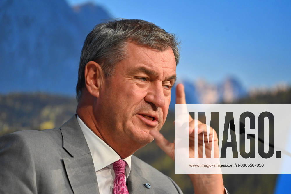 Markus SOEDER, Minister-President of Bavaria and CSU Chairman, gesturing, still image, cropped single shot, portrait, press conference of the Bavarian State Government following a cabinet meeting on September 1, 2026, at the Prinz Carl Palais in Munich