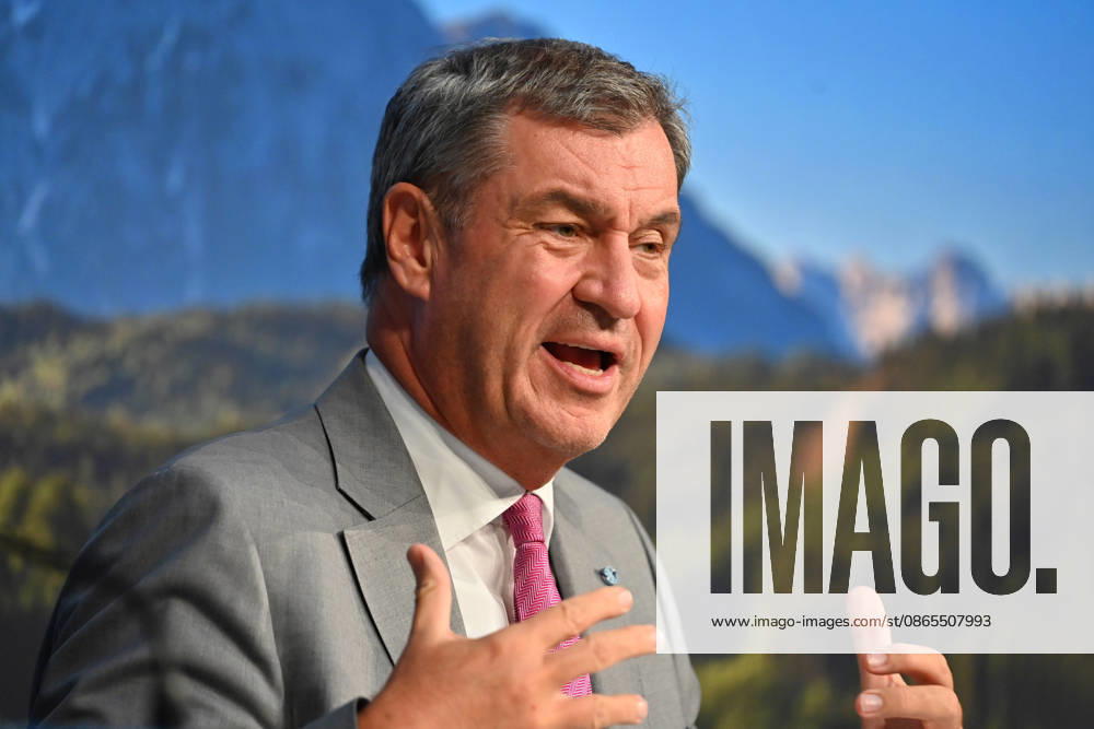 Markus SOEDER, Minister-President of Bavaria and CSU Chairman, gesturing, still image, cropped single shot, portrait, press conference of the Bavarian State Government following a cabinet meeting on September 1, 2026, at the Prinz Carl Palais in Munich