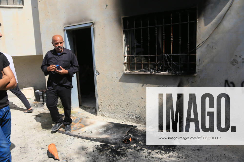 Palestinians Inspect Mosque Damage After Arson Attack Near Nablus Palestinians inspect damage caused by a fire at a mosque in the village of al-Bazariya, northwest of Nablus in the West Bank, on September 1, 2026. The mosque was targeted in an arson attack by Jewish settlers, who also sprayed Hebrew graffiti on its walls, while police and the army opened an investigation into the incident. Photo by Mohammed Nasser apaimages Nablus West Bank Palestinian Territory 010926_Nablus_MN_00(1)