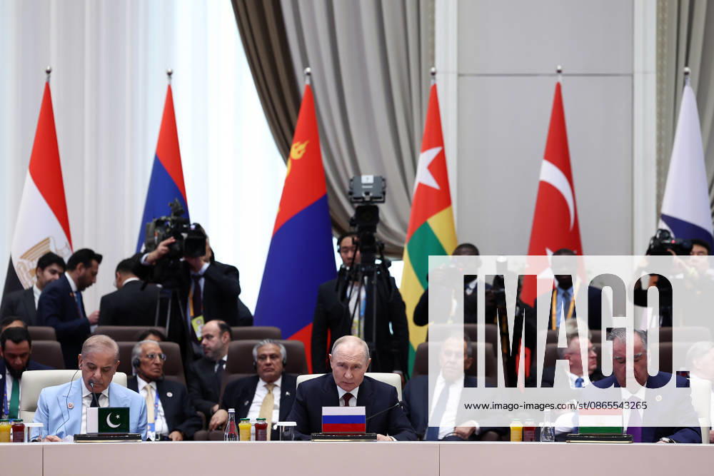 Russia s President Vladimir Putin (C) gives a speech at a SCO+ format meeting of the Shanghai Cooperation Organisation (SCO) summit in Bishkek, Kyrgyzstan on Tuesday on September 1, 2026. photo by Iranian Presidency KER2029090118 IranianxPresidency