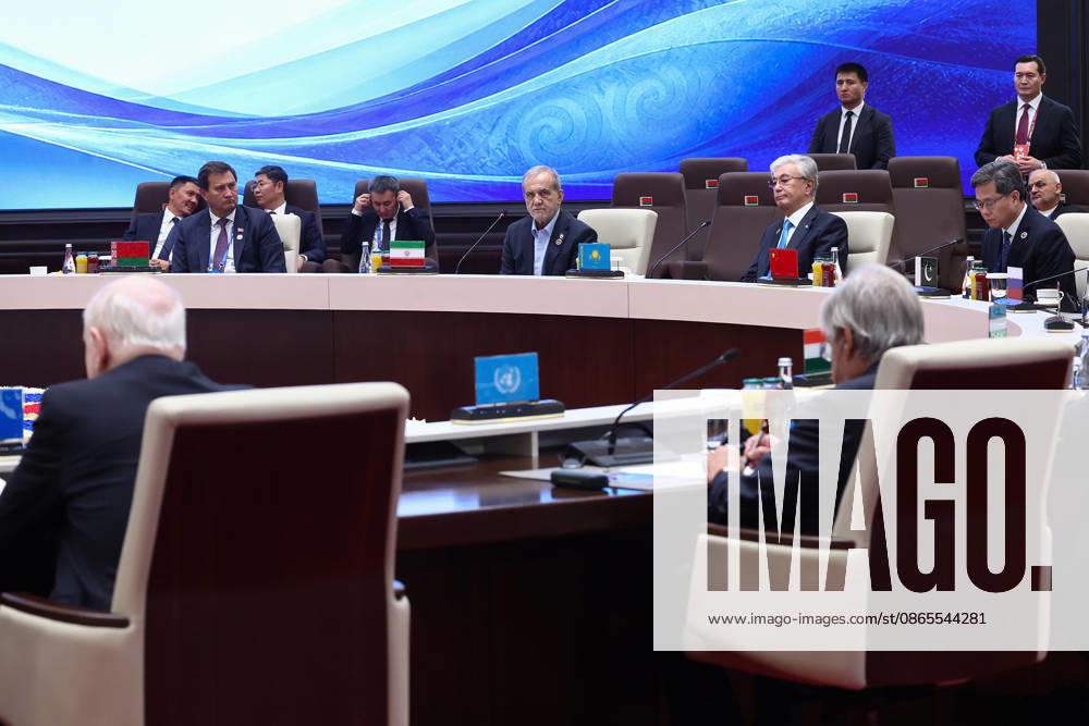Iranian President Masoud Pezeshkian (C) attends the Shanghai Cooperation Organisation (SCO) summit in Bishkek, Kyrgyzstan on Tuesday on September 1, 2026. photo by Iranian Presidency KER2029090127 IranianxPresidency