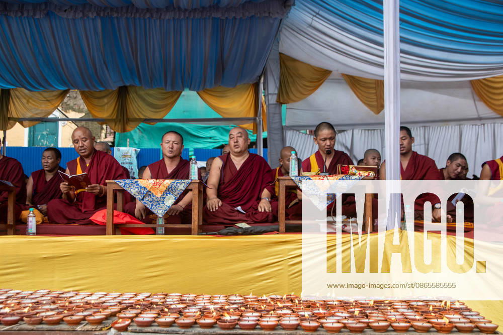 Monks participate in a prayer ceremony organized at Boudhanath Stupa to pay respects and offer solace for the victims of severe flash flooding in Kathmandu. Kathmandu Nepal - ZUMAs197 20260901_aaa_s197_203