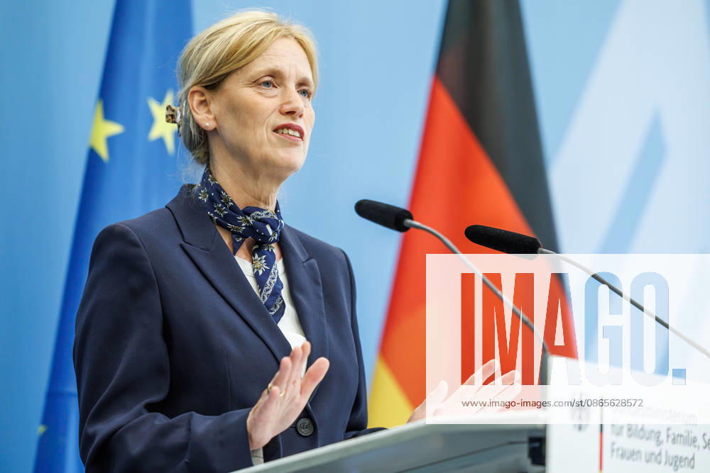 Statement by Federal Minister for Family Affairs Karin Prien (CDU), during a press conference on the Equal Opportunities and Quality Development Act (SCQEG) on September 2, 2026, at the Federal Ministry of Education, Family, Seniors, Women, and Youth in Berlin, Berlin, Berlin, Germany; Federal Ministry of Education, Family, Seniors, Women, and Youth