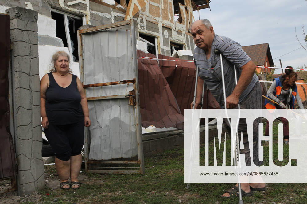 Two people injured in Russian drone attack on Dnipro residential area Internally displaced people from Donetsk region stand near a private house damaged by Russian shelling in one of the districts of Dnipro, Ukraine, on September 1, 2026. The Russian attack damaged private houses, a business, and a school stadium. Two women, aged 58 and 63, were hospitalized with injuries, Credit:Mykola Miakshykov Ukrinform Avalon Ukraine, Dnipro