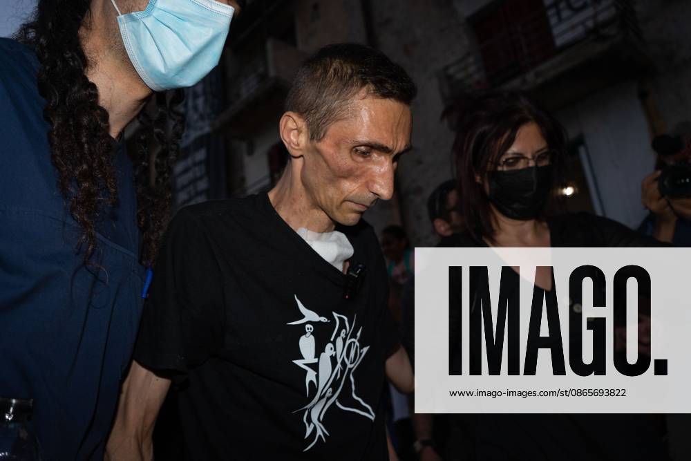ATHENS, GREECE, SEPTEMBER 2, 2026: Aristoteles Chantzis arrives at the Prosfygika housing complex in Athens following 73 days of hospitalization after ending a prolonged hunger strike on June 24. Chantzis began the hunger strike on February 5 in connection with efforts opposing the eviction of residents from the historic Prosfygika complex. On June 24, the Municipality of Athens voted to freeze the eviction process. Athens Greece - ZUMAq101 20260902_zna_q101_150