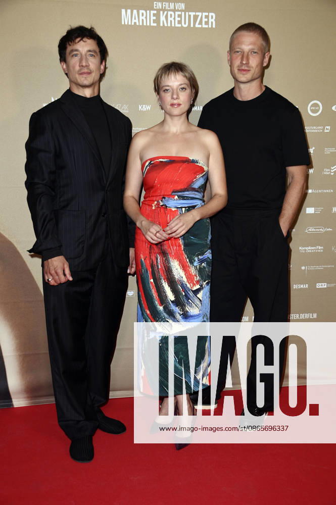 Laurence Rupp, Jella Haase, and Anton Rubtsov at the premiere of *Gentle Monster* at the Delphi Filmpalast in Berlin, September 2, 2026 Foto:xN.xKubelkax xFuturexImagex monster_6913