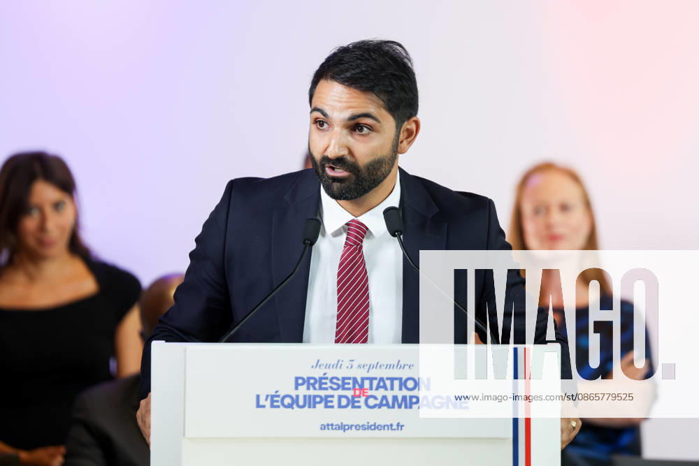 Jad Zahab at the presentation of Gabriel Attal s campaign team at the Renaissance headquarters Gabriel Attal presents his campaign team at the Renaissance headquarters 459368 September 3, 2026 France