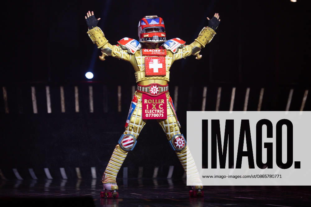Singer Tom ROWLAND in the costume of the Glacier Express’s new TICK TACK train. The musical Starlight Express in Bochum features the Swiss Glacier Express TICK TACK as a new train in the show. Starlight Express Theater in Bochum