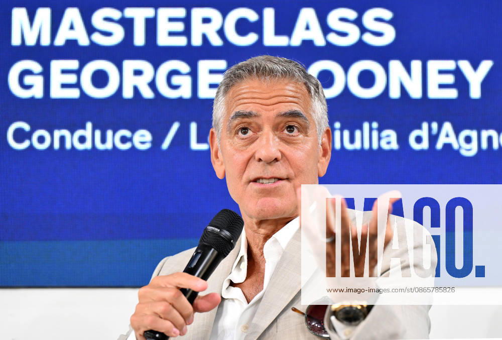 US actor George Clooney attends an encounter-conversation at the 83rd annual Venice International Film Festival, in Venice, Italy, 03 September 2026. The 83rd edition of the Venice Film Festival runs from 02 to 12 September 2026. ANSA ETTORE FERRARI. Venice ITALY - ZUMAa110 20260903_zaf_a110_051