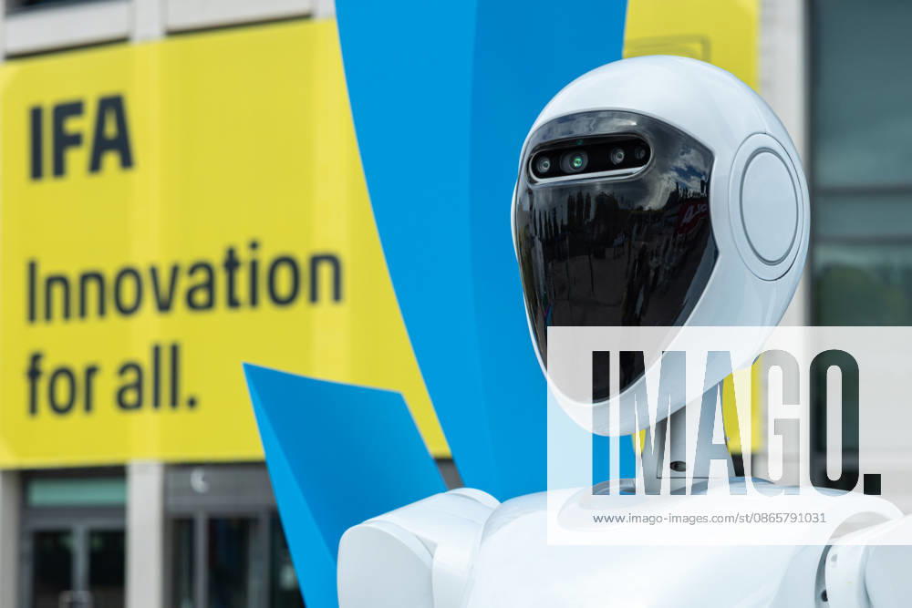 Highlights from IFA 2026 in Berlin, Germany, on September 3, 2026 A robot at the entrance to the Berlin Messe Süd exhibition center welcomes IFA visitors