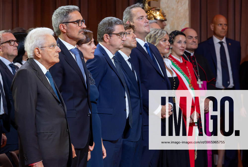 President Sergio Mattarella at the ceremony on the occasion of the Day of Autonomy , together with the Federal President of the Republic of Austria, HE Mr. Alexander Van der Bellen and Mrs. Doris Schmidauer, Merano, 05 09 2026 Merano Italy - ZUMAa289 20260905_zia_a289_003