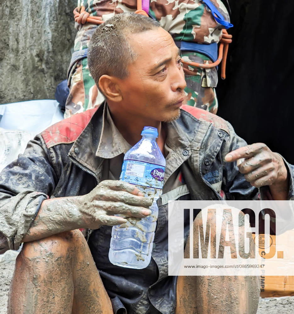 (260905) -- KATHMANDU, Sept. 5, 2026 -- A rescued Chinese national is pictured in Nepal, Sept. 5, 2026. Nepali rescuers on Saturday rescued a Chinese national from a hydropower plant hit by the deadly mudslide in Nepal, according to the Chinese Embassy in Nepal. (Nepali Army Handout via Xinhua) (SpotNews)NEPAL-MUDSLIDE-CHINESE NATIONAL-RESCUE ZhangxPing