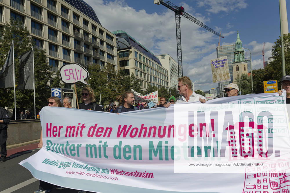 Demonstration Against High Rents in Berlin, September 5, 2026, Germany, Berlin: A demonstration organized by numerous organizations in downtown Berlin against high rents, rent gouging, and displacement, and in support of the expropriation and municipalization of large housing stocks