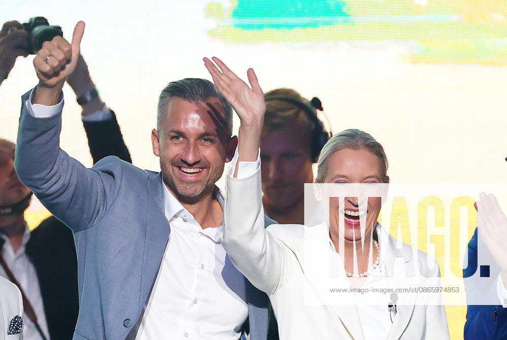 Ulrich Siegmund - Alice Weidel . AfD Wahlkampfabschluss in Magdeburg , Sachsen-Anhalt , Deutschland . September 05 , 2026 . Photo by: Davide Elias IPA Photo Pressefoto DENL