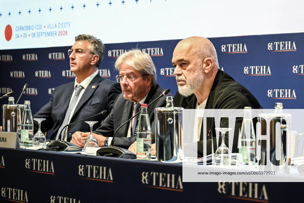 Andrej Plenkoviâ€oÂß, Paolo Gentiloni, Edi Rama at the fifty-second edition of the Ambrosetti Forum The European House Ambrosetti THE SCENARIO OF TODAY AND TOMORROW FOR COMPETITIVE STRATEGIES, Villa d Este in Cernobbio 05 09 2026 Cernobbio Cernobbio Italy - ZUMAa289 20260905_zia_a289_440