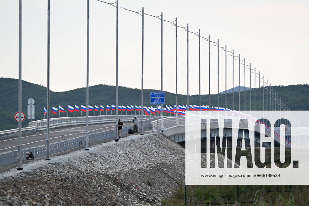 Russia North Korea Road Bridge 9237996 07.09.2026 A view shows the new road bridge over the Tumen River, connecting Russia s Primorye Territory and North Korea. The bridge is named after Yakov Novichenko, a Red Army officer who, in 1946, covered a grenade thrown at North Korean leader Kim Il Sung with his body. Vitaliy Ankov Sputnik Vladivostok Primorye Territory Russia