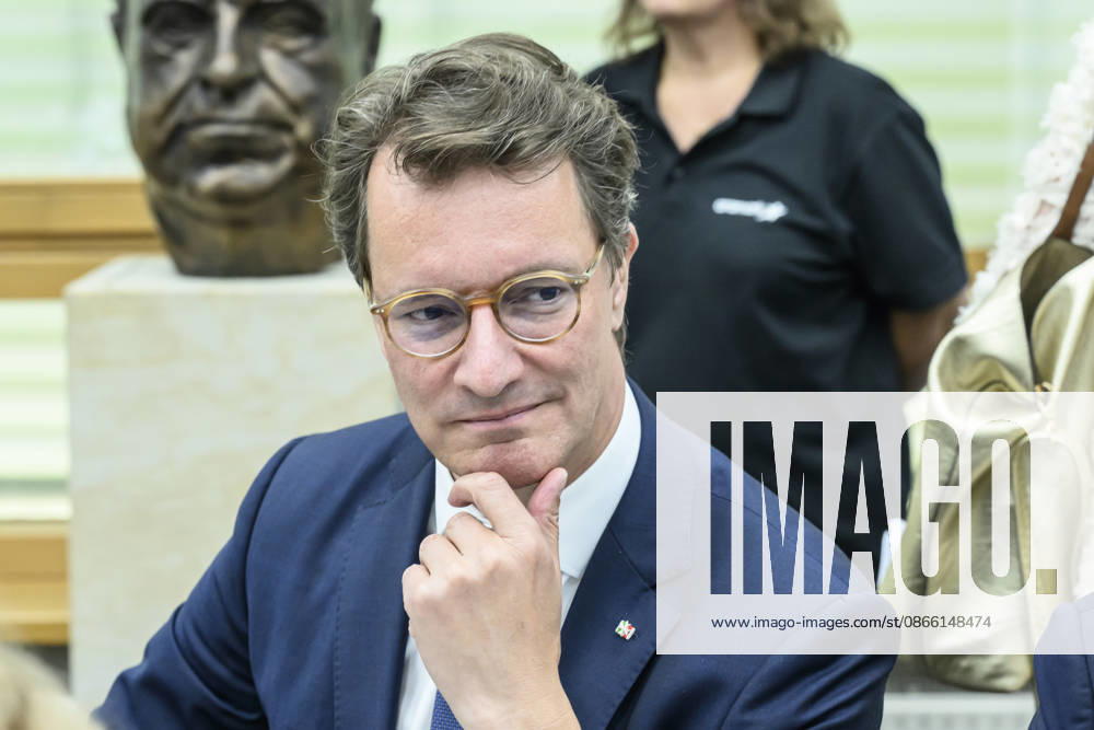 Pictured from left: Hendrik Josef Henne Wüst, Minister President of North Rhine-Westphalia, GER, Berlin, Federal Executive Committee meeting, opening photos, September 7, 2026,