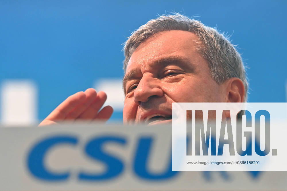 Speech by Markus SOEDER, Minister-President of Bavaria and CSU Chairman; single image, cropped single shot, portrait, Political Gillamoos on September 7, 2026, in Abensberg,
