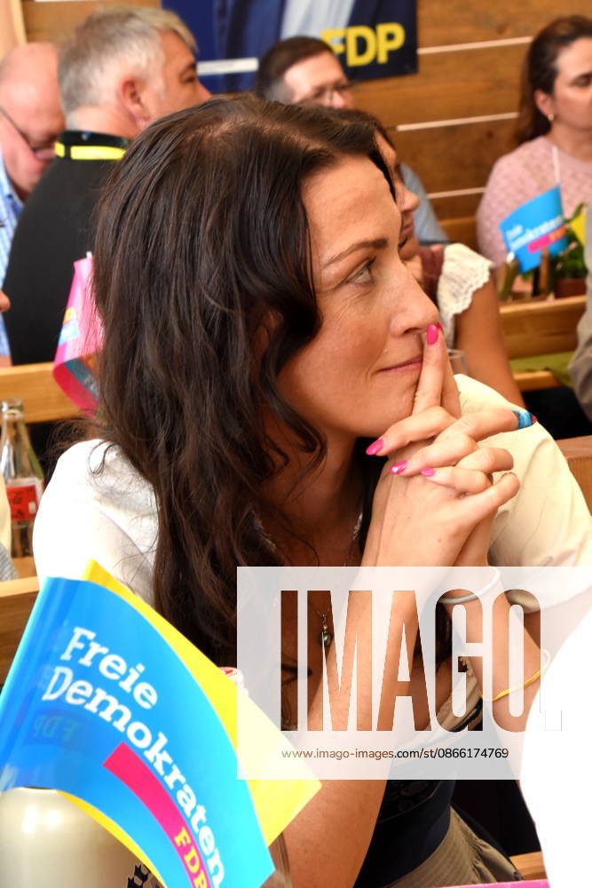 Nicole Bauer, former Member of the Bundestag and district chair of the FDP in Abensberg, September 7, 2026: Political breakfast at the Gillermoosim FDP event in the Gillamoosicci tent. Photo: Abensberg